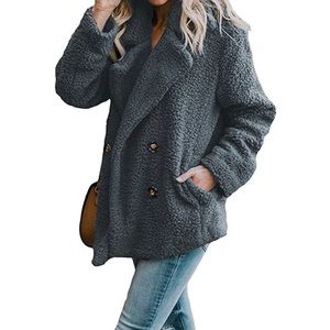 ✨Gray Colored Cozy Fleece Coat✨